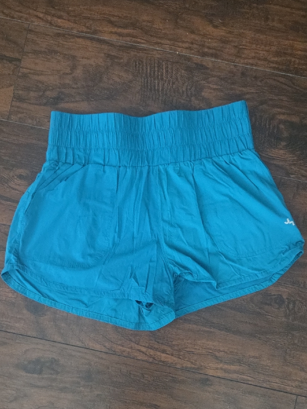 JoyLab Smocked-Waist Teal Athletic Shorts